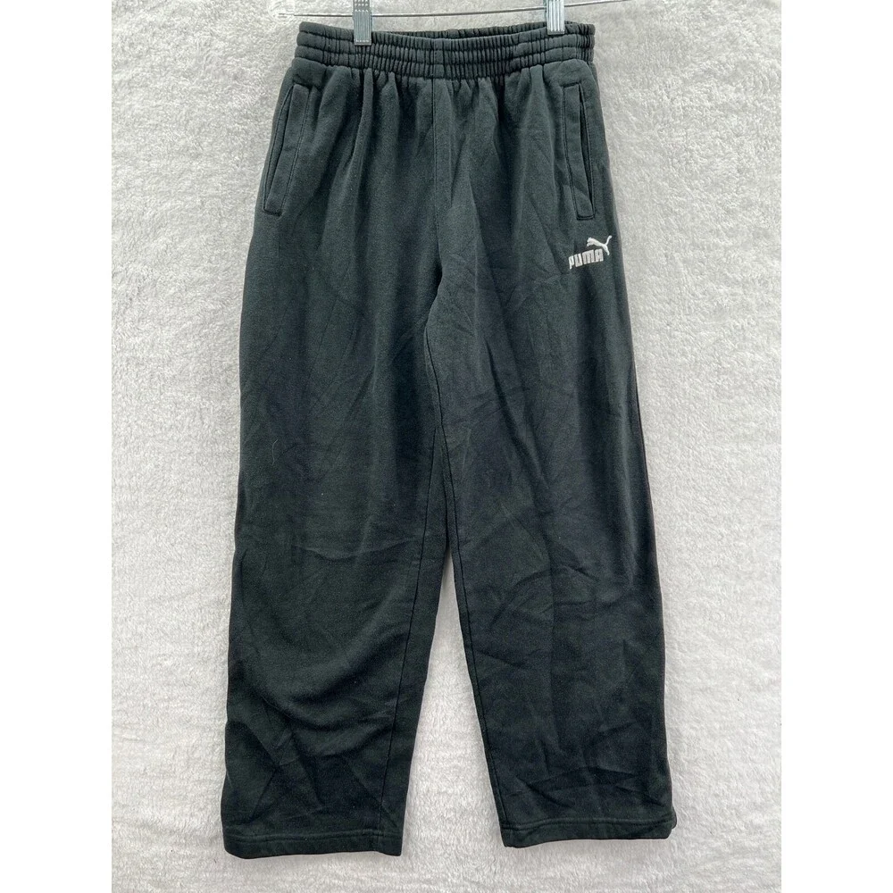 PUMA Sweatpants Boys Medium Black Cotton Youth 24‎ x 26